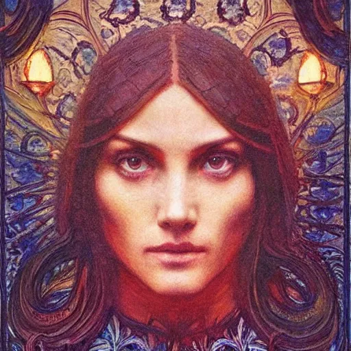 Image similar to Extreamly beautiful Eyes, Hypnotic Eyes, Emotional Eyes, by Annie Swynnerton and Nicholas Roerich and jean delville, glowing paper lanterns, strong dramatic cinematic lighting , ornate tiled architecture, lost civilizations, smooth, sharp focus, extremely detailed