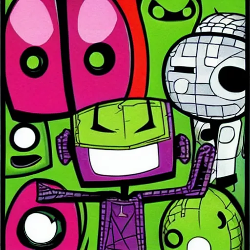 Image similar to invader zim