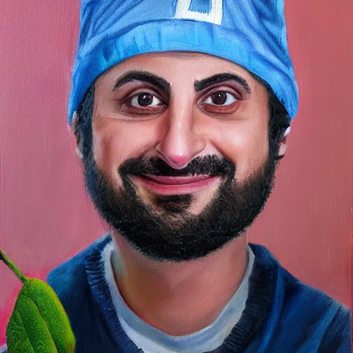 Image similar to oil painting of ethan klein from h 3 h 3