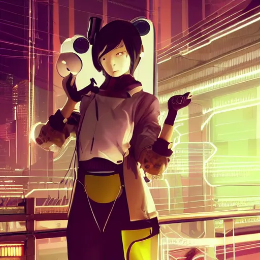 Prompt: Frequency indie album cover, luxury advertisement, white and yellow colors. highly detailed post-cyberpunk sci-fi close-up cyborg detective girl in asian city in style of cytus and deemo, mysterious vibes, by Ilya Kuvshinov, by Greg Tocchini, nier:automata, set in half-life 2, beautiful with eerie vibes, very inspirational, very stylish, with gradients, surrealistic, dystopia, postapocalyptic vibes, depth of filed, mist, rich cinematic atmosphere, perfect digital art, mystical journey in strange world, beautiful dramatic dark moody tones and studio lighting, shadows, bastion game, arthouse