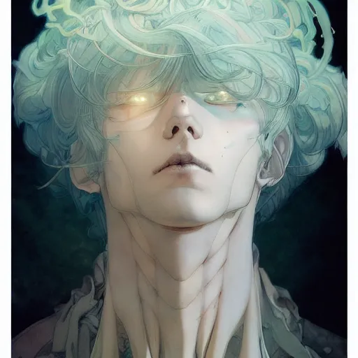 Image similar to prompt : panteon character portrait soft light painted by james jean and katsuhiro otomo and erik jones, inspired by evangeleon anime, smooth face feature, intricate oil painting, high detail illustration, sharp high detail, manga and anime 1 9 9 9