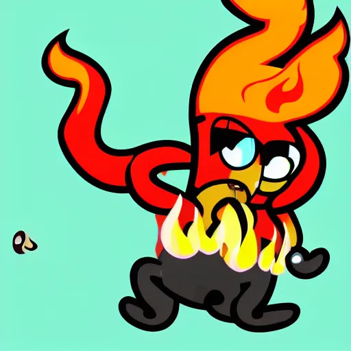 Prompt: firey from bfdi