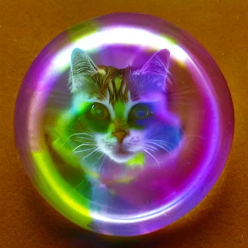 Image similar to cat made of soap bubble