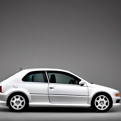 Image similar to a 2002 volkswagen w12 nardó inside a showroom with studio lighting