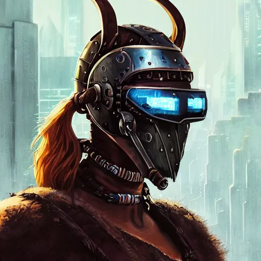 Image similar to cyberpunk viking helmet mask warrior goddess robot ninja fantasy, art gta 5 cover, official fanart behance hd artstation by jesper ejsing, by rhads, makoto shinkai and lois van baarle, ilya kuvshinov, ossdraws