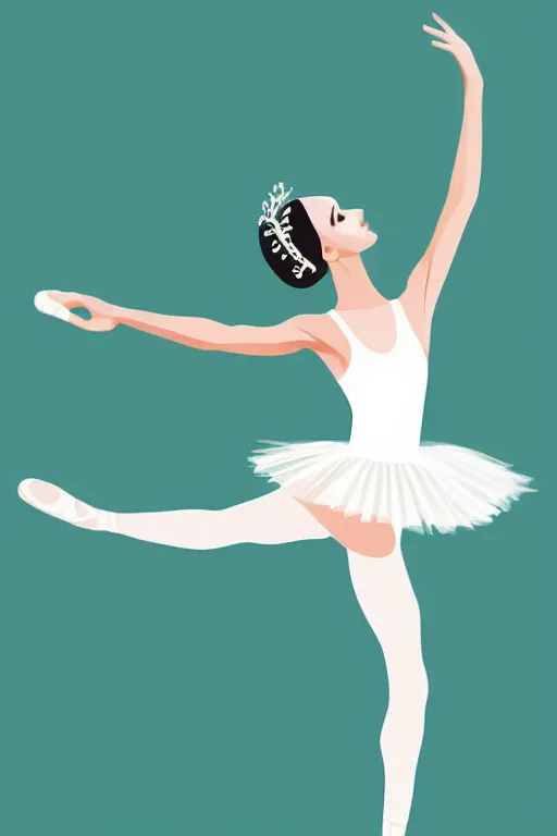 Prompt: minimalist boho style art of a ballet dancer, illustration, vector art