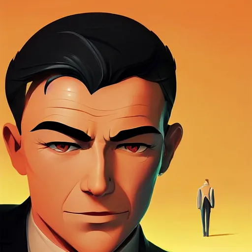 Image similar to face icon stylized minimalist agent 0 0 7, loftis, cory behance hd by jesper ejsing, by rhads, makoto shinkai and lois van baarle, ilya kuvshinov, rossdraws global illumination