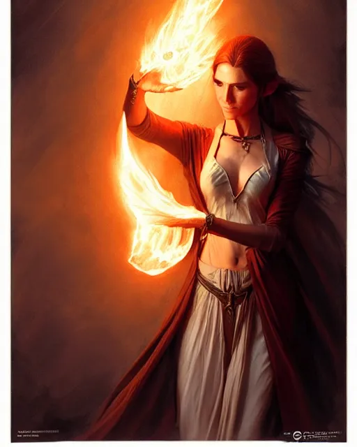 Image similar to a female elvish sorceress casting a fireball | | pencil sketch, realistic shaded, fine details, realistic shaded lighting poster by greg rutkowski, magali villeneuve, artgerm, jeremy lipkin and michael garmash and rob rey