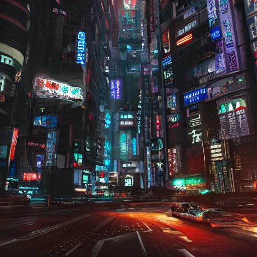 Prompt: A gigantic, sprawling cyberpunk megacity, Tokyo, night, unreal engine, octane render, ray tracing, realistic, highly detailed, cinematic, hyper realism, high detail, synthwave, concept art, award winning