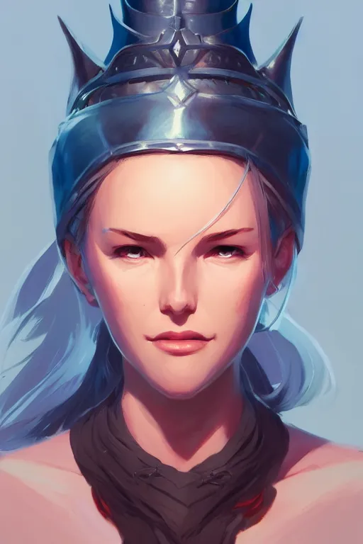 Image similar to just one head, portrait, viking queen, official fanart behance hd artstation by Jesper Ejsing, by RHADS and Makoto Shinkai and Lois van baarle and ilya kuvshinov and rossdraws