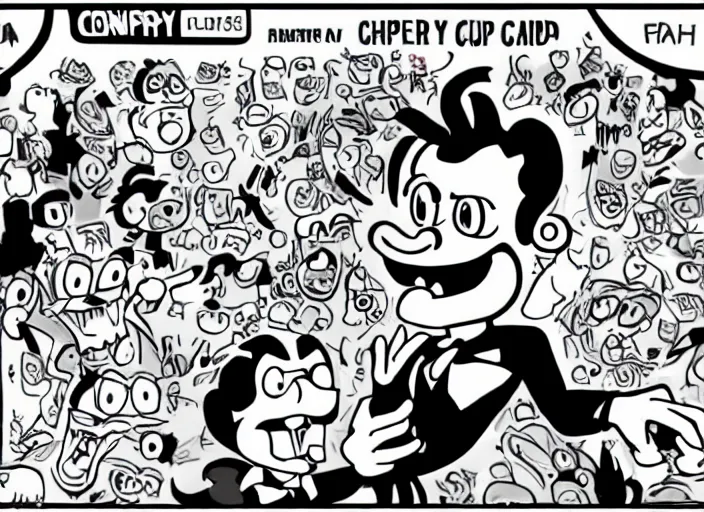 Image similar to jim carrey in the style of cuphead