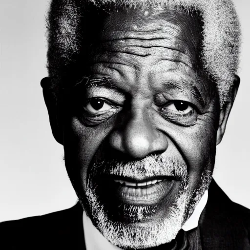 black and white photo, portrait of kofi annan by | Stable Diffusion ...
