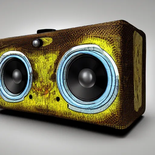 Image similar to a boom box by vincent van gogh, digital art, trending on artstation