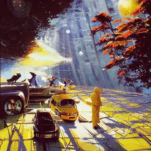 Image similar to art by john berkey, rob gonsalves and tim white