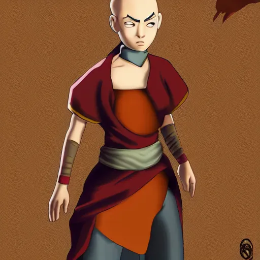 Prompt: female Avatar Aang