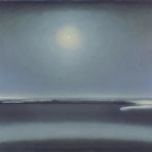 Image similar to the abstract painting'arctic void ', by caspar david friedrich!!!, by rothko!!!