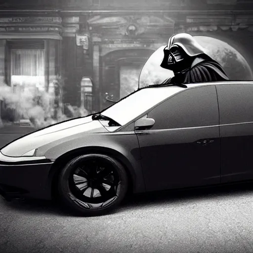 Image similar to a darth vader car