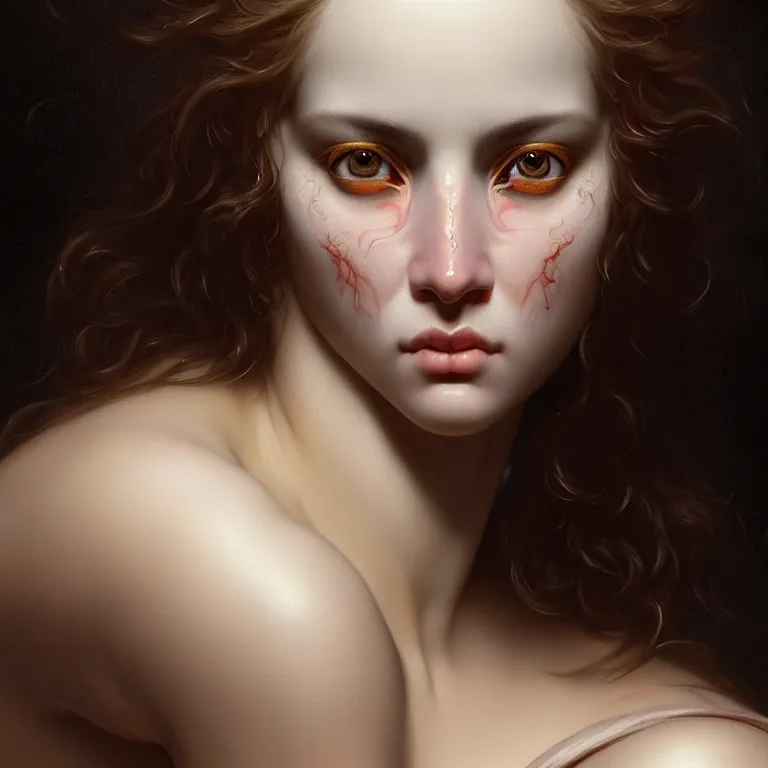 Prompt: epic professional symmetrical digital art of sweet realistic eyes, clear skin, accent lighting, painted, intricate, detailed, cheery, fun, effervescent, by roberto ferri, epic, stunning, gorgeous, much wow, much detail, cinematic, masterpiece, unreal engine render