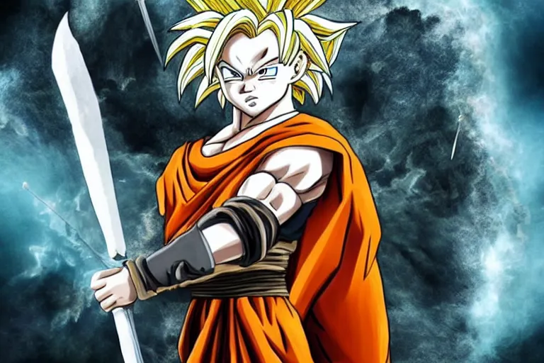Prompt: film stills of a game of thrones style adaptation of dragonball z. hyper realistic. cinematic.