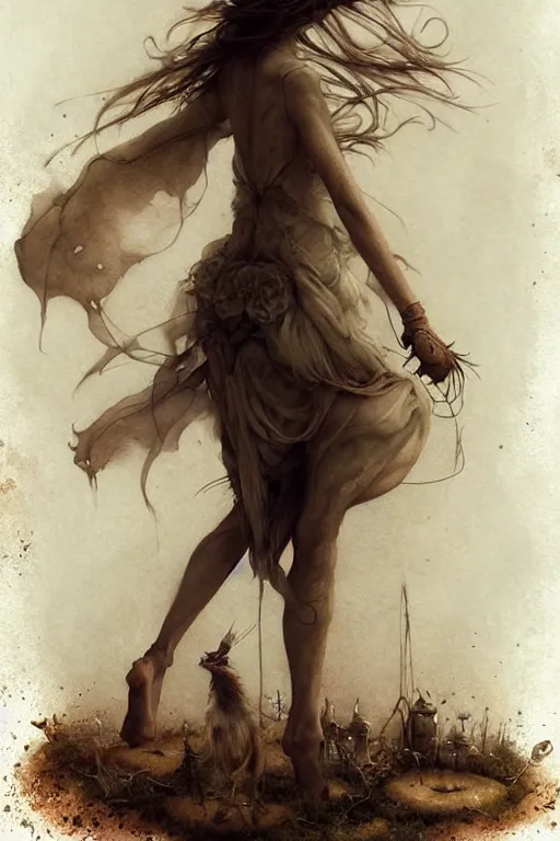 Image similar to model on the catwalk | esoteric symbolism | jean - baptiste monge, esao andrews, bastien lecouffe - deharme, tim jacobus, ken currie | ultra - detailed realism, soft cinematic lighting, hi - fructose, artstation, high - quality, ink watercolors wes anderson poster art