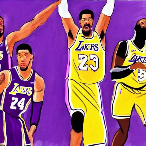 Image similar to the Los Angeles Lakers in the las supper painting