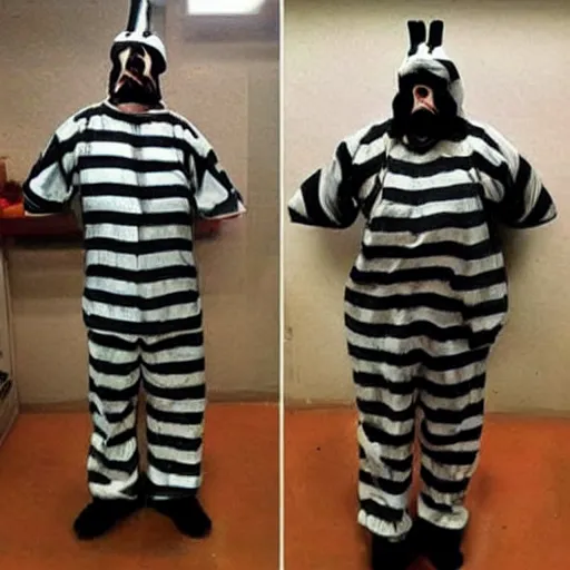 Image similar to animals dressed as inmates