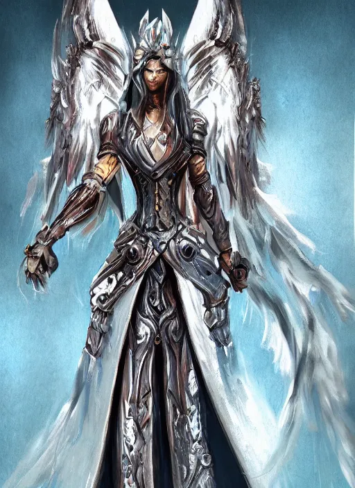 Image similar to concept art. angel knight girl. artsation trending. highly detailed