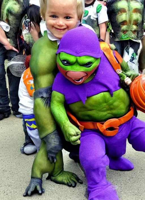 Image similar to toddler mutant ninja turtles