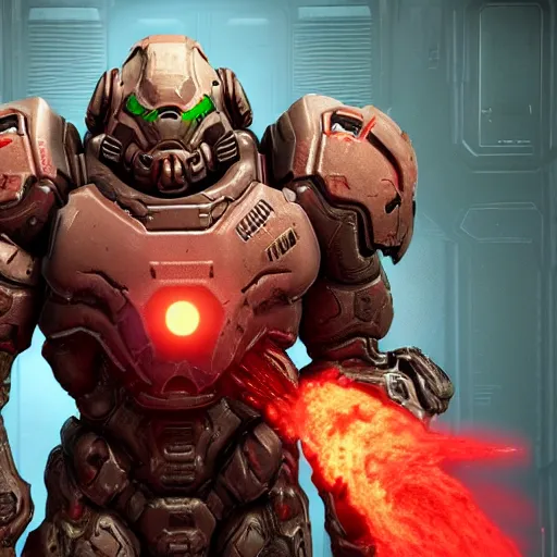 Image similar to doom slayer from doom eternal