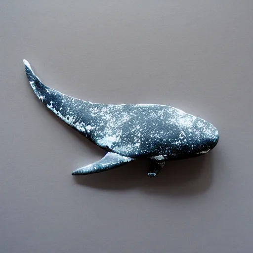 Prompt: stop motion a space whale