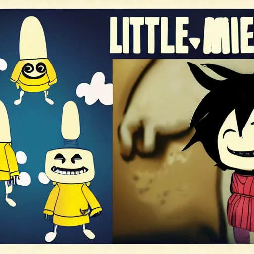 Prompt: six from little nightmares, gorillaz noodle phase 2 2 0 0 5