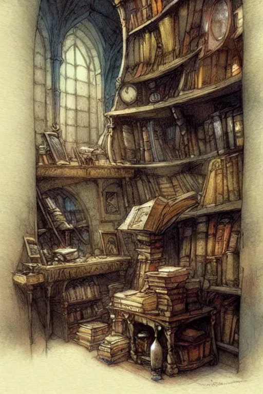 fantasy wizards library interior scene. | Stable Diffusion | OpenArt