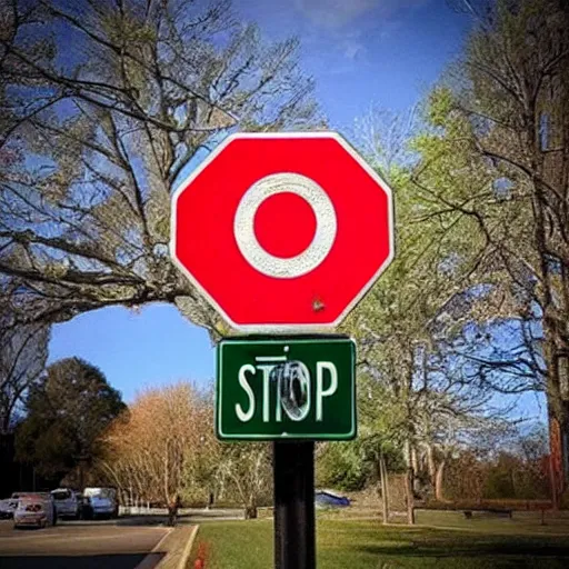 Prompt: “ a really weird stop sign ”