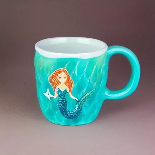 Prompt: mermaid mug