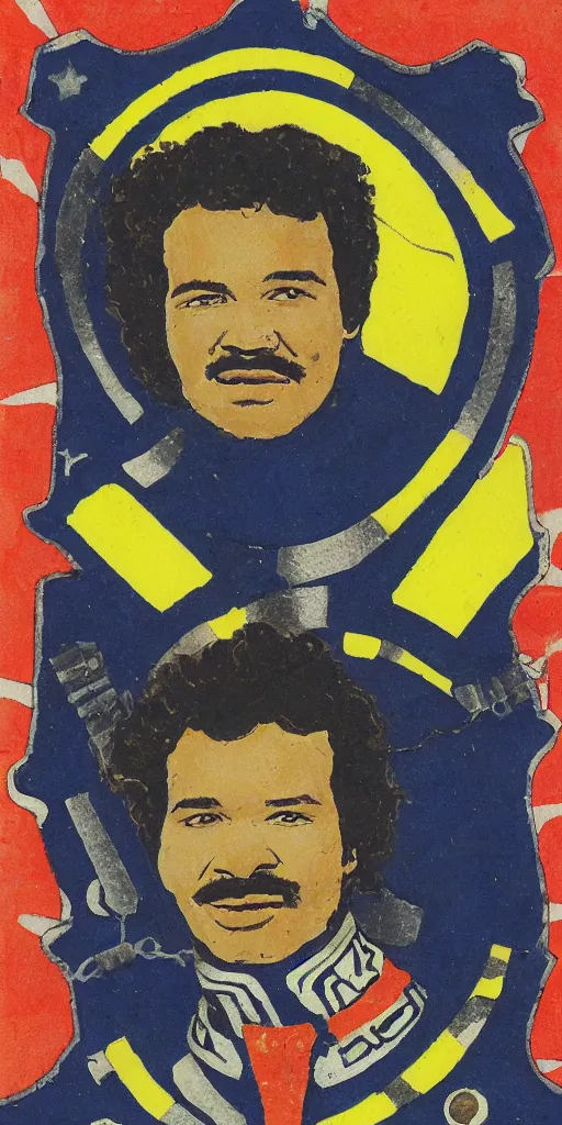 Image similar to A portrait of Lando Norris in a a suit of armor with racing patches on it by William Blake