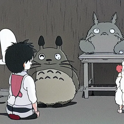 Image similar to a film still of totoro in studio ghibli's Only Yesterday 1991 animation