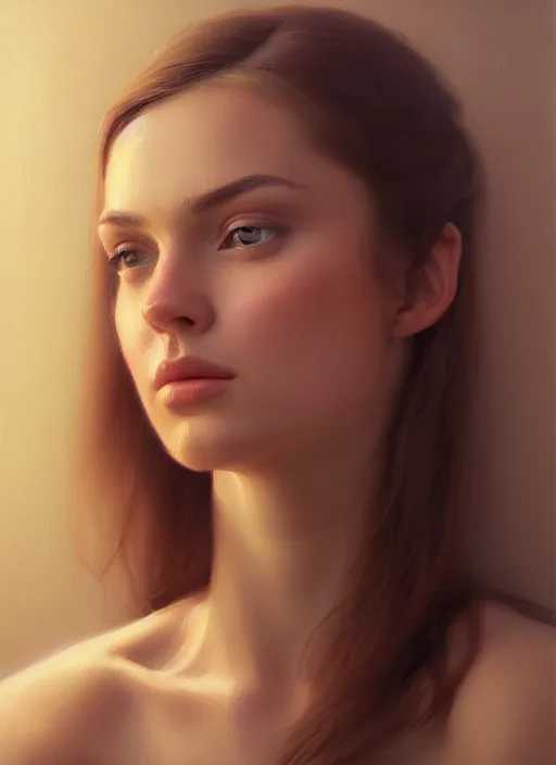 Prompt: portrait of a gorgeous young woman in the style of stefan kostic, artstation, realistic photo, sharp focus, 8k high definition, insanely detailed, intricate, elegant