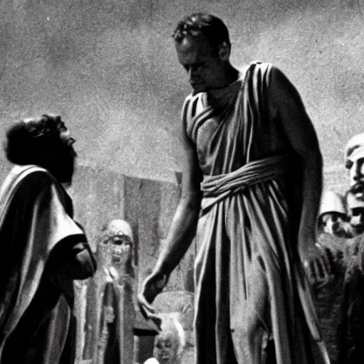 Prompt: cinematic film still of Julius Caesar, award winning photograph