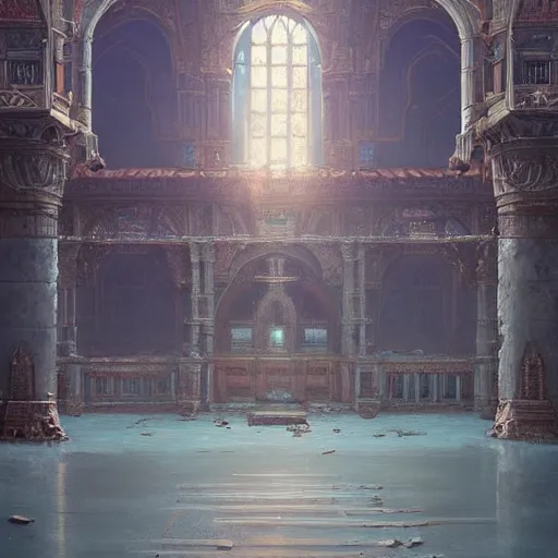 Prompt: the inside of a god palace by greg rutkowski, trending on artstation, aesthetic