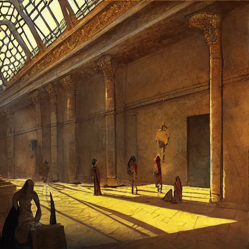 Prompt: the Louvre Abu Dhabe by Marc Simonetti