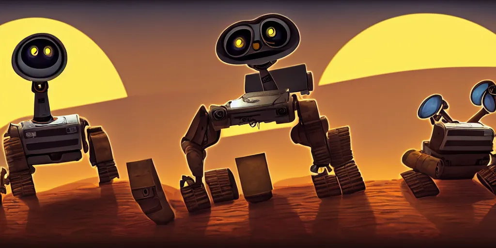 Image similar to selfie of wall - e as a outer wilds character, outer wilds screenshot, unreal engine, digital art