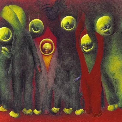 Image similar to Teletubbies by Remedios Varo