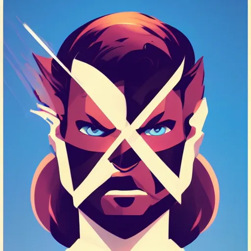 Image similar to face icon vector minimalist x - men, loftis, cory behance hd by jesper ejsing, by rhads, makoto shinkai and lois van baarle, ilya kuvshinov, rossdraws global illumination