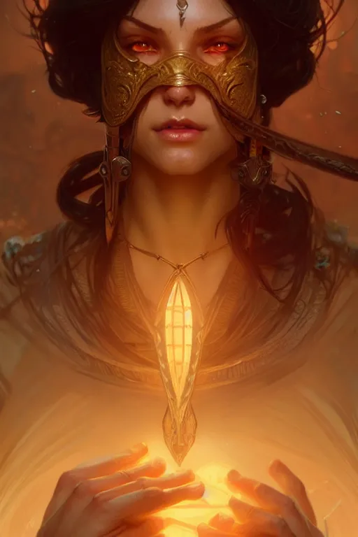 Image similar to D&D, fantasy, intricate, cinematic lighting, highly detailed, digital painting, artstation, concept art, smooth, photorealistic, cinematic wallpaper, art by Artgerm and Greg Rutkowski and Alphonse Mucha