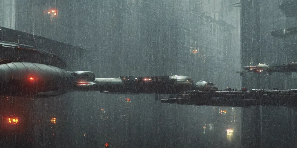 Prompt: screenshot from a renaissance airship cyberpunk cinematic masterpiece, rain, reflections, high detail, matte painting, fps, cinematography, photo, photography, 4 k, by greg rutkowski, roger deakins