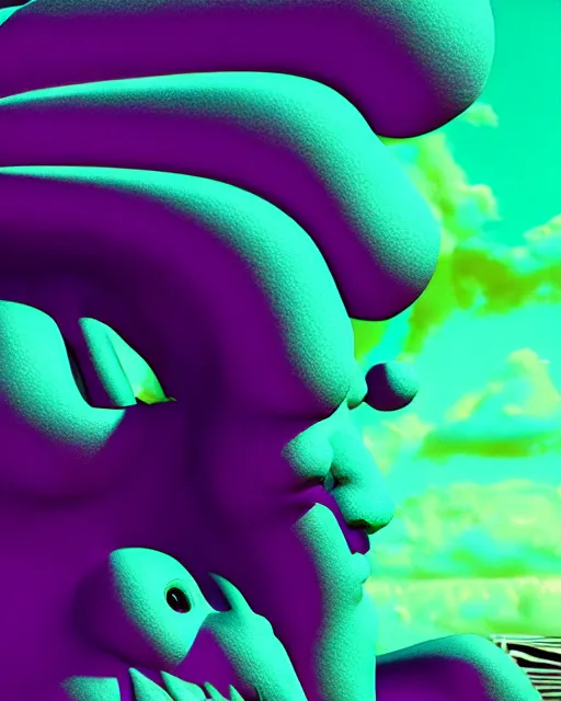 Image similar to film still of a monster, vaporwave 4 k ultra detailed