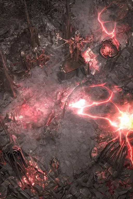 Image similar to Path of Exile, [Sirius], clear [[bronze]] face [mask] with crown, luminous red eyes, male image with [bronze] black bloody armor, sitting on the throne, inside the ruined gothic church, black shadows, red lasers, dark red bloody fog, black-grey smoky tornadoes fly around, [[blood]], Anachronism, painting, dark fantasy, steampunk, 4k, perfect quality,