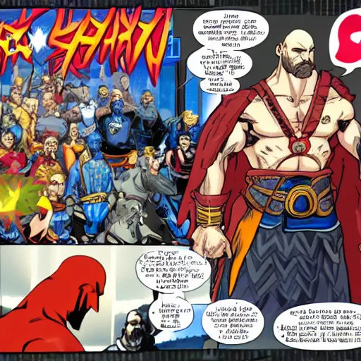 Prompt: Kratos in the Super Hero Squad show