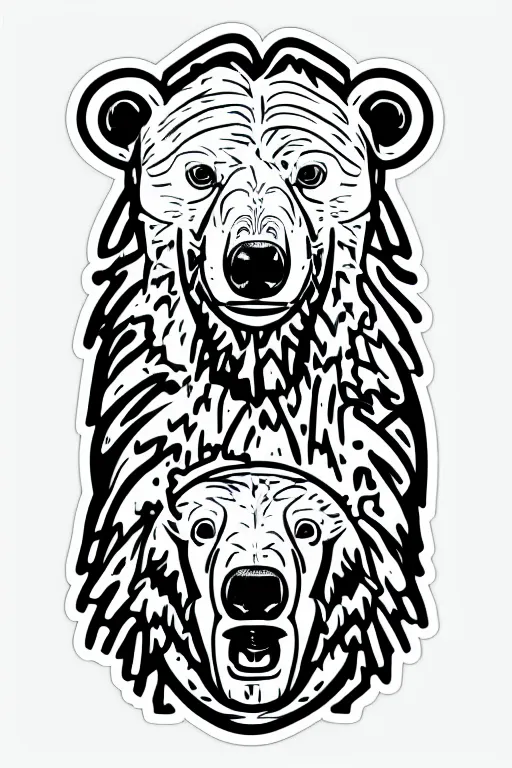 Image similar to Portrait of a polar bear, mafia, gangster, sticker, colorful, illustration, highly detailed, simple, smooth and clean vector curves, no jagged lines, vector art, smooth