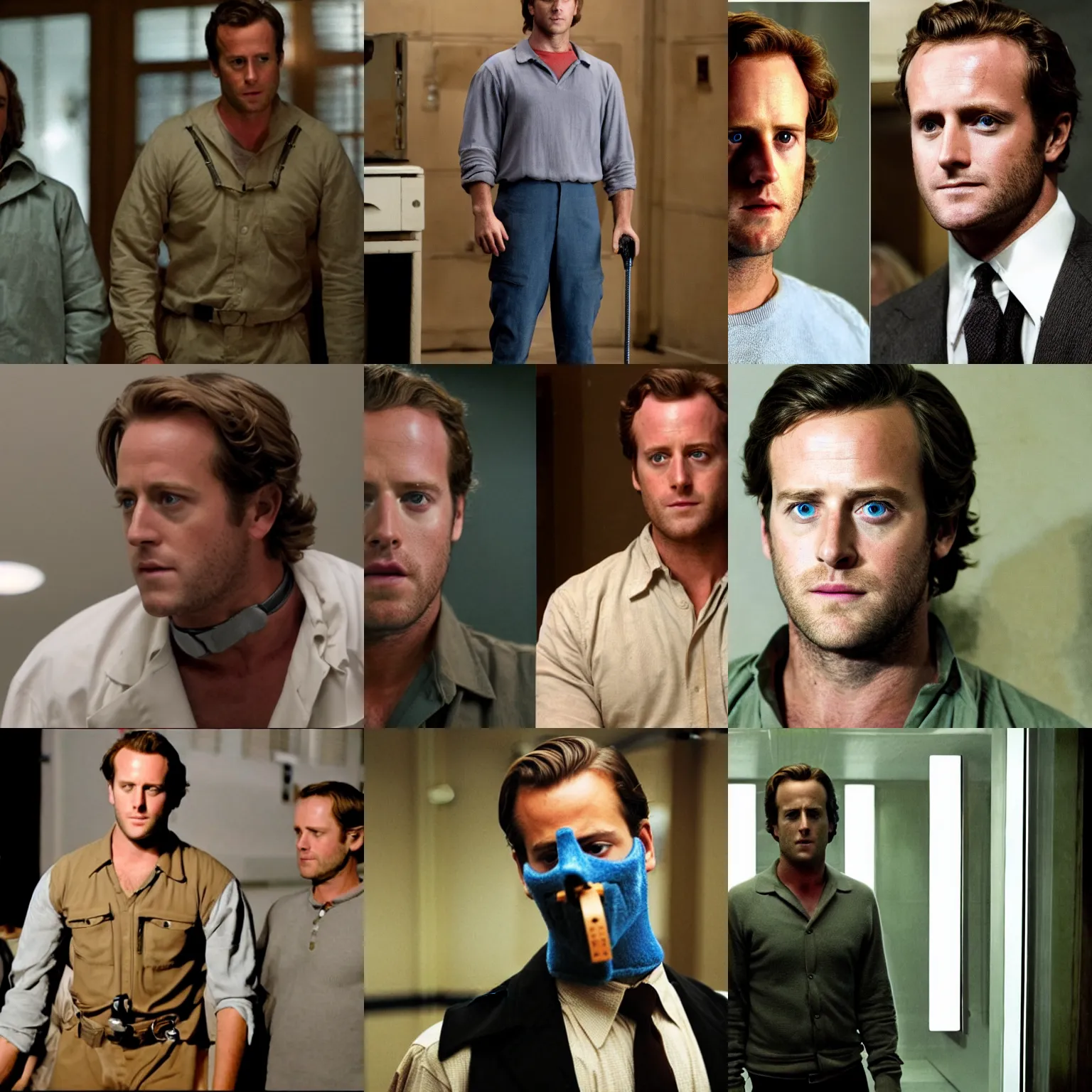 Prompt: armie hammer is hannibal lector in silence of the lambs doll